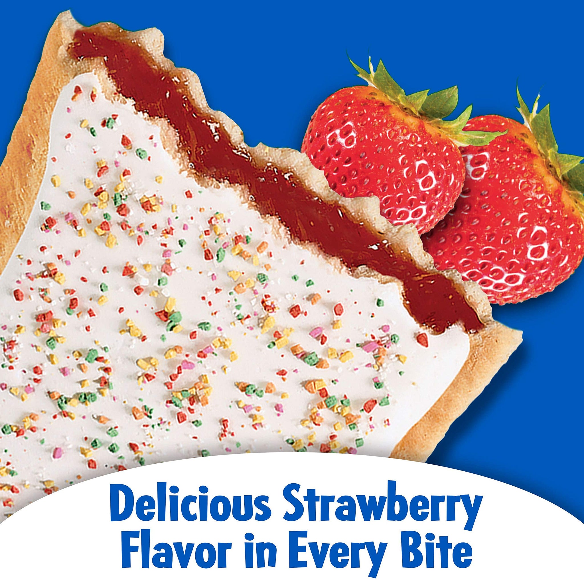 Pop-Tarts Breakfast Toaster Pastries, Frosted Strawberry Flavored, Value Pack, 29.3 oz (16 Count)