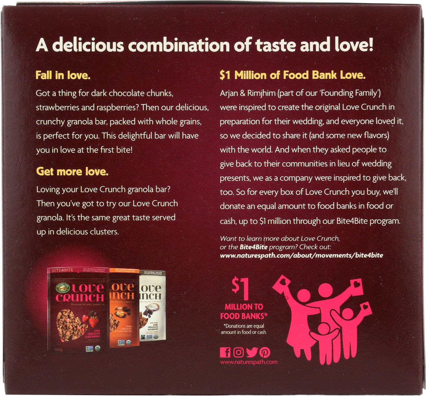 Natures Path bar Love Crunch Chocolate Red, 1.06 oz each, 6 Count (Pack of 1)