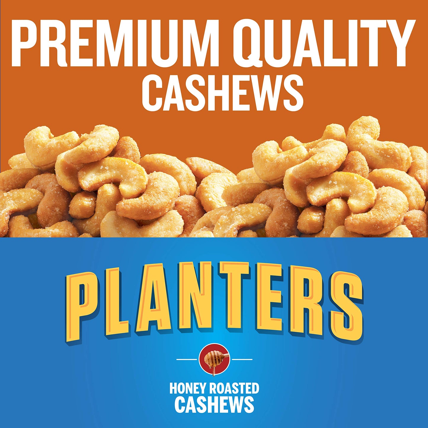 Planters Honey Roasted & Salted Cashews (3oz Bag, Pack of 6)