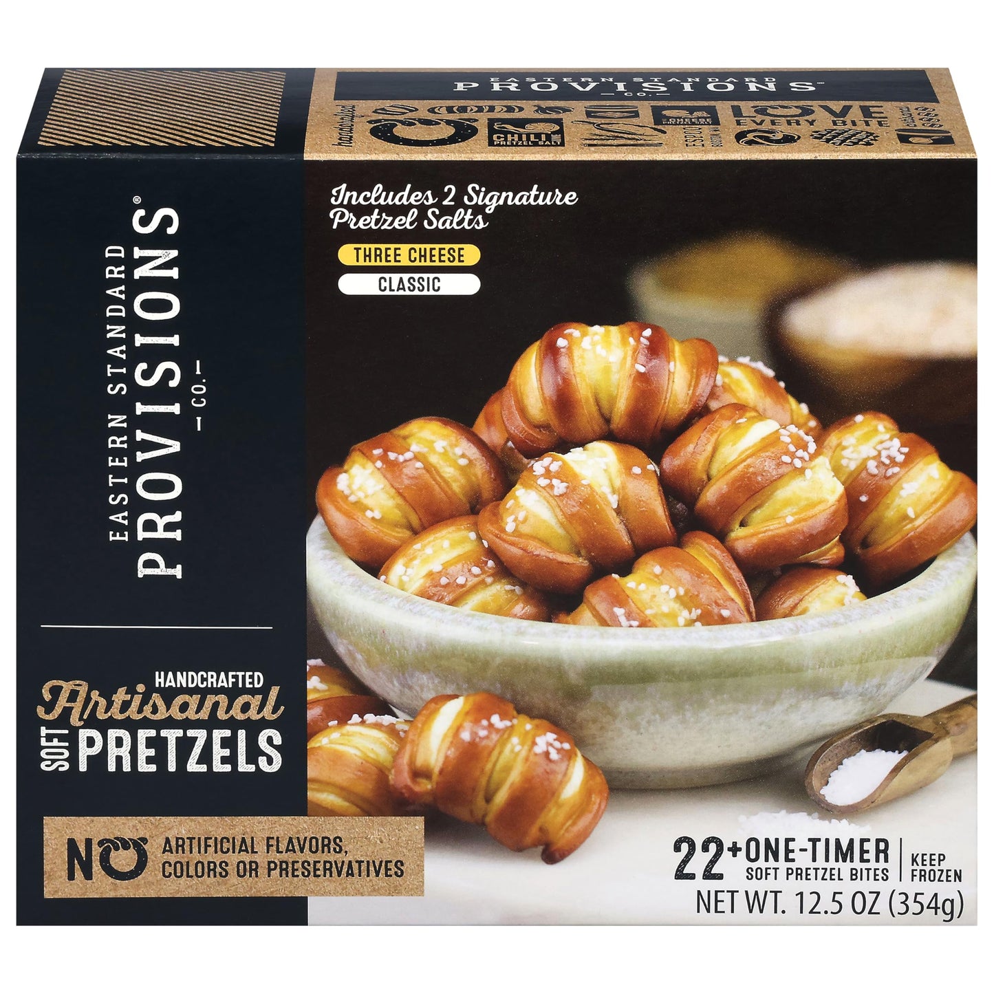 Eastern Standard Provisions, Frozen, Pretzels Artisinal Soft One Timer Bites, 12.5 Ounce