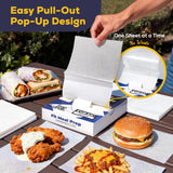 Fit Meal Prep 500 Pack 6 x 10.75 Inches Deli Wax Paper Sheets, Interfolded Pop-Up Pre-Cut Deli Wraps, Waterproof and Greaseproof Food Wrap Paper