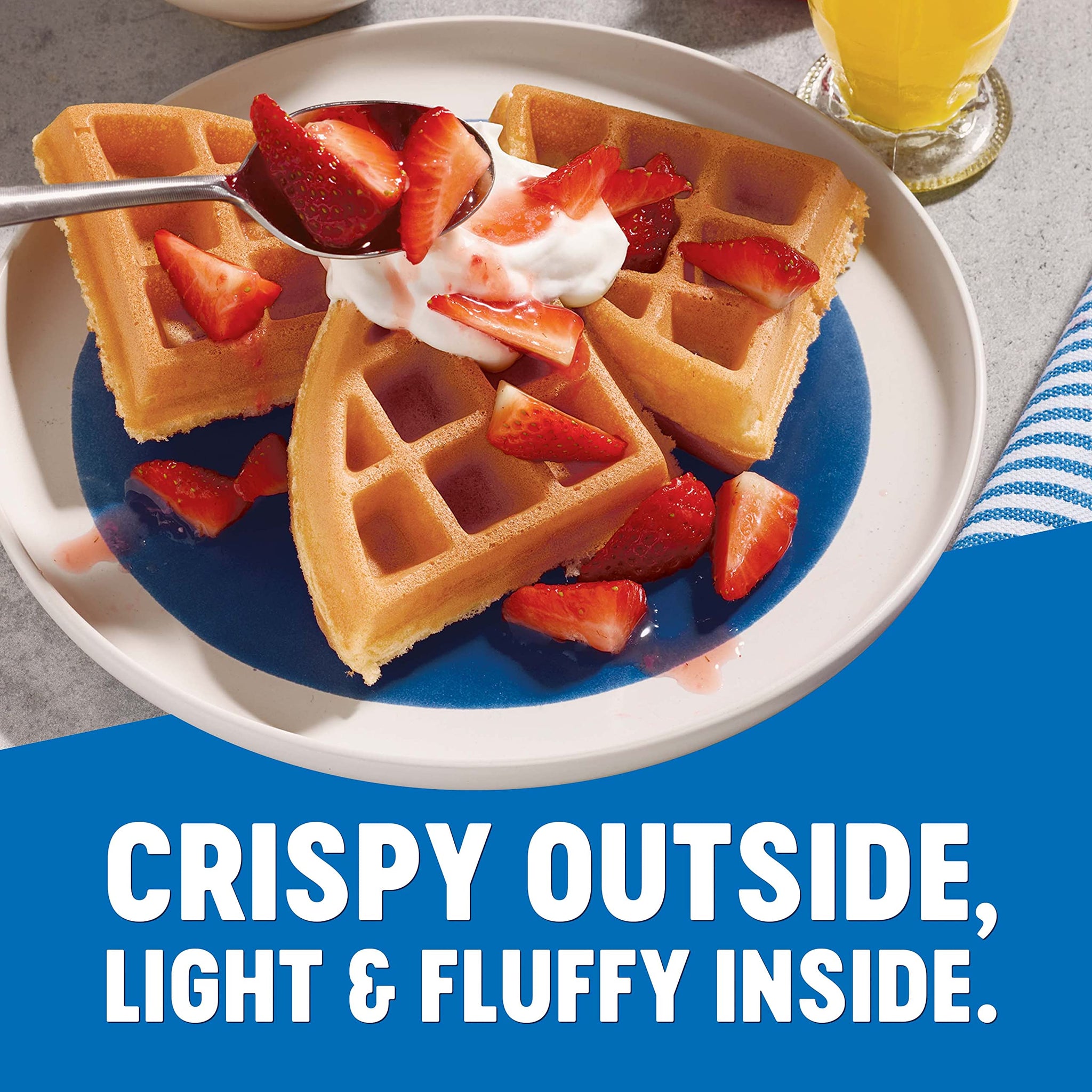 Krusteaz Light & Crispy Belgian Waffle Mix No Artificial Flavors, Colors, or Preservatives 28 Ounce (Pack of 3)
