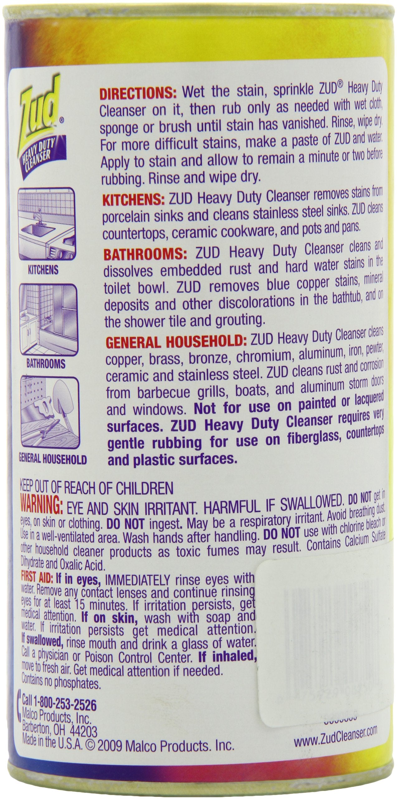 Zud Heavy Duty Cleanser Powder: 16 OZ