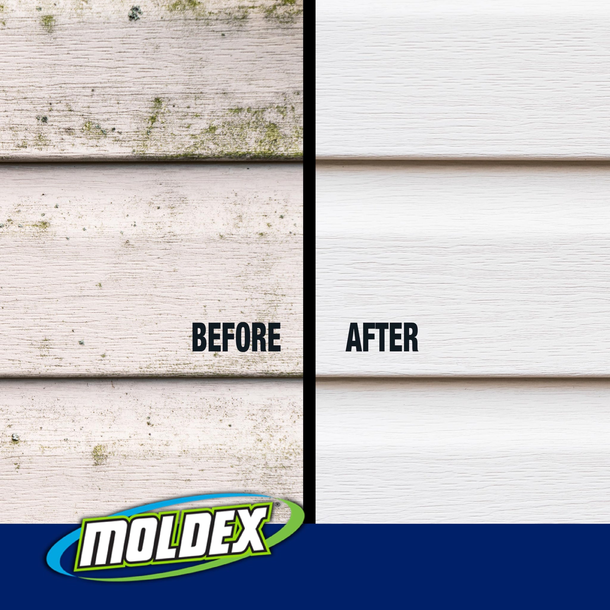 Moldex® Instant Outdoor Cleaner Concentrate with Bleach, 1 Gallon - Fast Acting Solution for Mold and Mildew Stains on Siding, Decks, Fences