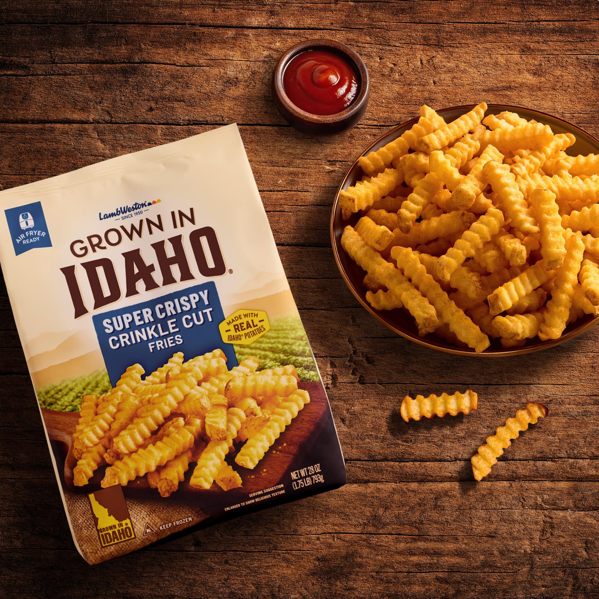 Grown in Idaho Super Crispy Crinkle Cut Fries, 28 oz (Frozen)