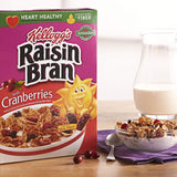Kellogg's Raisin Bran, Breakfast Cereal, with Cranberries, Excellent Source of Fiber, 13.5 oz Box