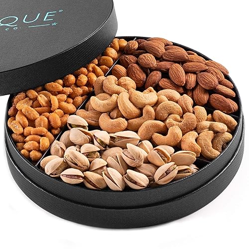 Cirque Gift Co. Gourmet Nut Gift Tray 8" Freshly Roasted Assorted Nuts for Mothers Day, Fathers Day, Holiday, Corporate Gifting, Thanksgiving Gift