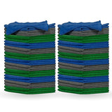 Pinnacle Mercantile Microfiber Cleaning Cloths Extra Large 16x16in Pack of 48 Highly Absorbent Lint Free Streak Free Non-Abrasive Clean Wet or Dry