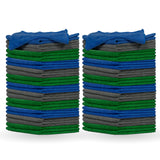 Pinnacle Mercantile Microfiber Cleaning Cloths Extra Large 16x16in Pack of 48 Highly Absorbent Lint Free Streak Free Non-Abrasive Clean Wet or Dry