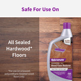 Rejuvenate Professional Wood Floor Restorer Fills Scratches, Shines And Protects Wood Flooring For A High Gloss Shine, 32 Ounces