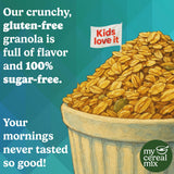 MyCerealMix Sugar Free Granola Double Chocolate Chip, 10oz Trial Size - Keto Diabetic Cereal, High Fiber Gluten Free Breakfast, Monk Fruit