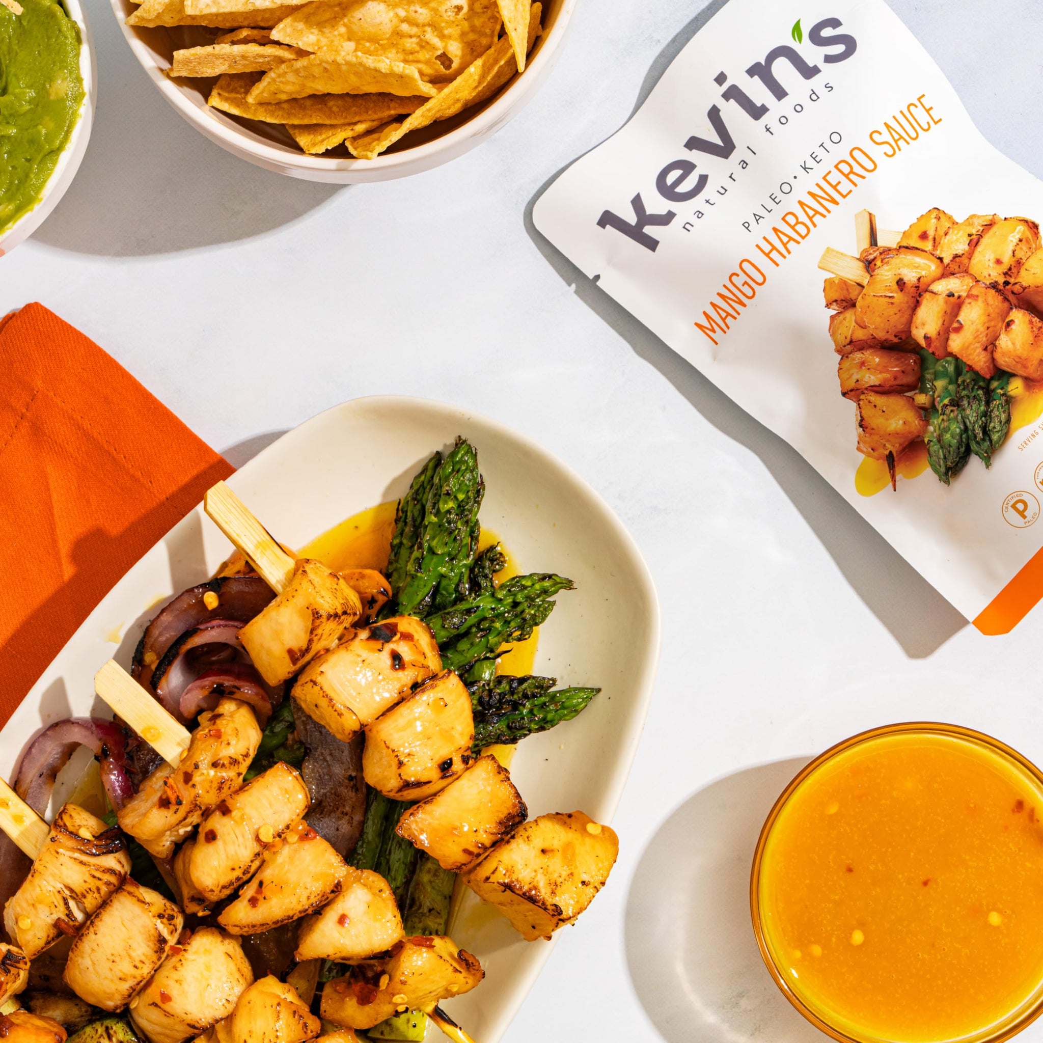 Kevin's Natural Foods Mango Habanero Sauce - Limited Edition - Keto and Paleo Simmer Sauce, Gluten-Free, No Preservatives, Non-GMO - 3 Pack