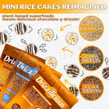 Drizzilicious Mini Rice Cakes Variety Pack- Rice Crisps, Healthy Snack for Adults and Kids, Flavored Rice Cakes, Vegan, Gluten Free Snack, Allergen