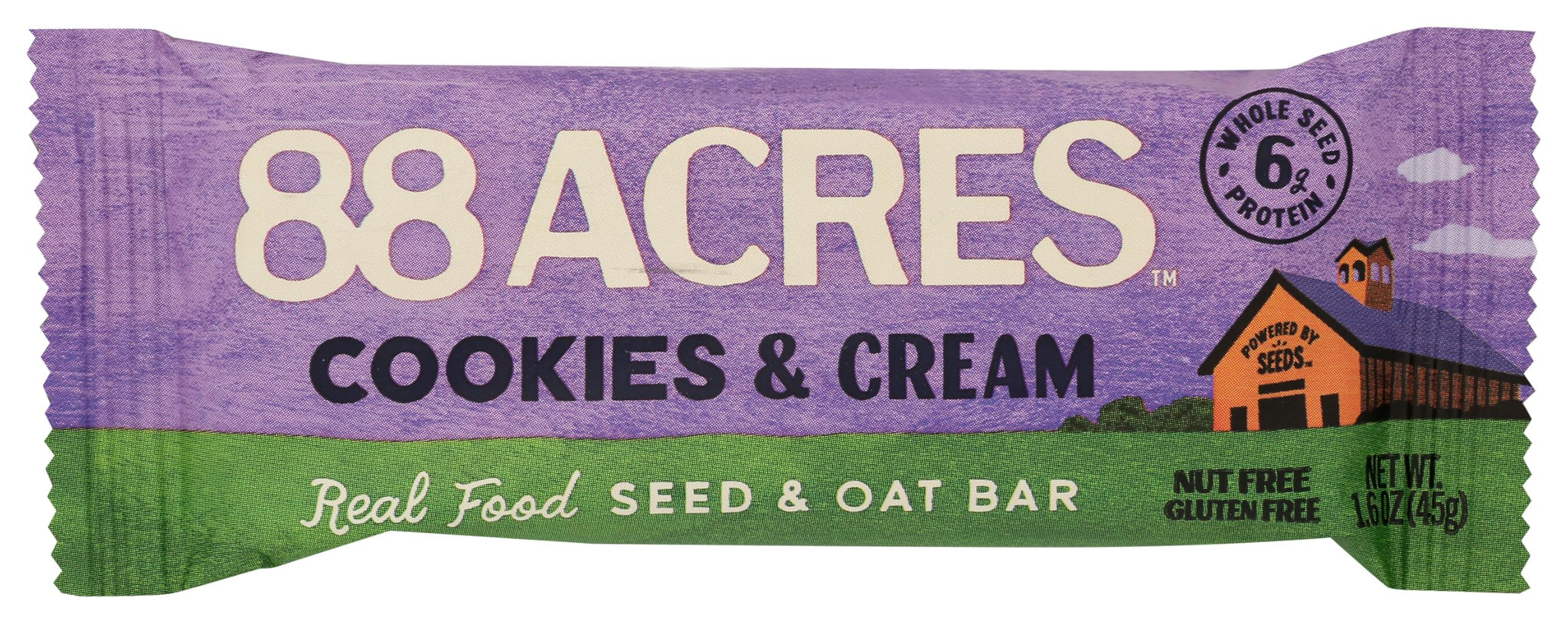 88 Acres Cookies and Cream Seed & Oat Bar, 1.6 OZ