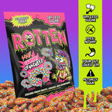 Rotten Sour Gummy Cruncheez - Low Sugar, Low Calorie, 5g Gut-Friendly Prebiotic Fiber, Gluten Free Candy, No Artificial Dyes - 1.8 oz - 8-Pack