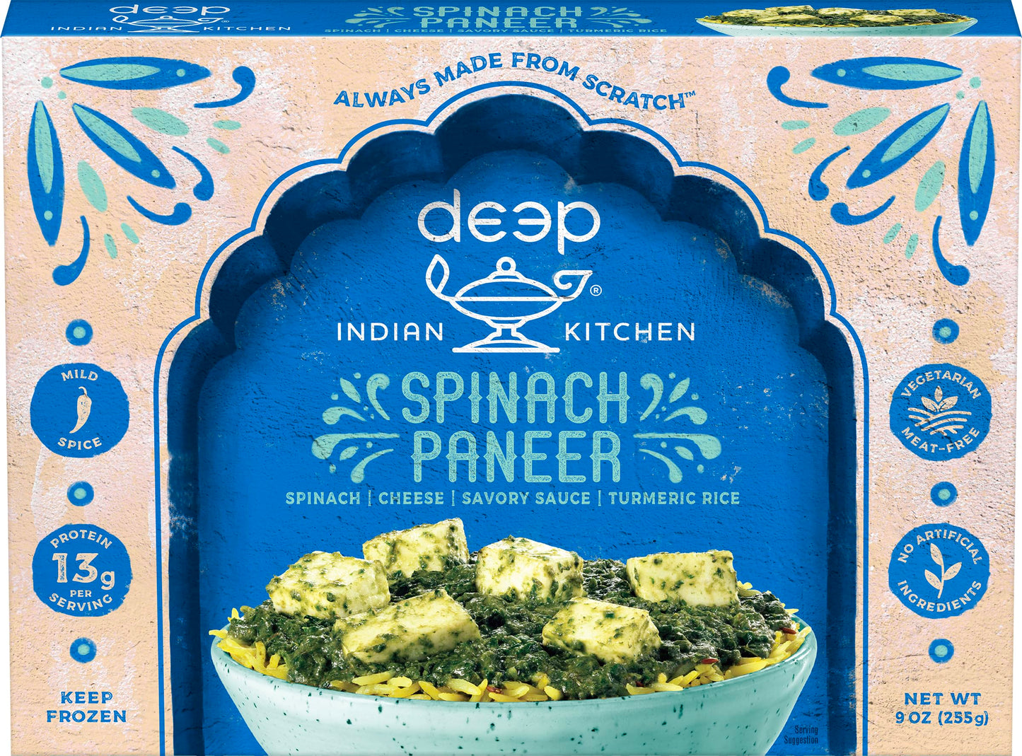 Deep Indian Kitchen, Palak Paneer, 10oz (Frozen)
