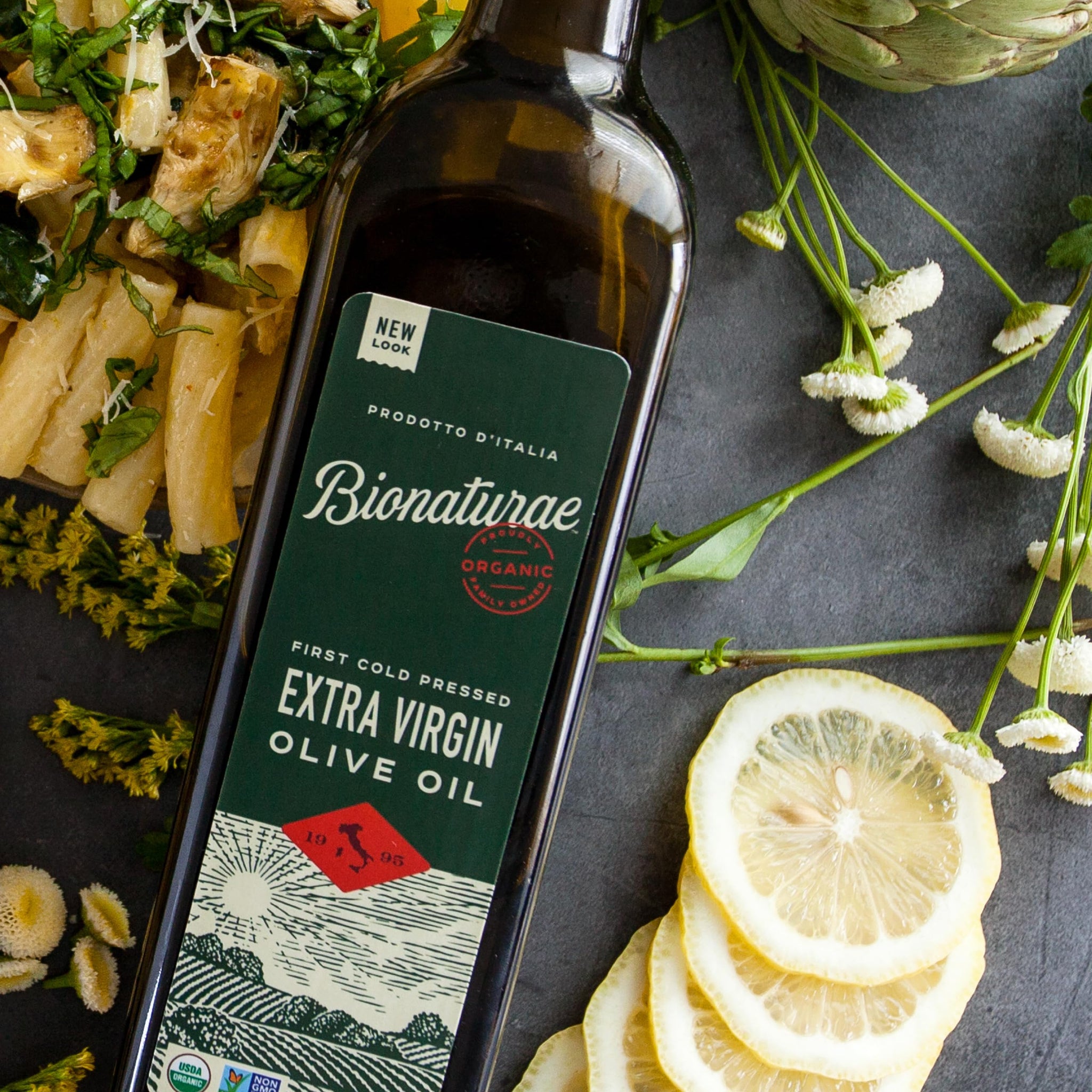 Bionaturae Extra Virgin Olive Oil - Organic Olive Oil, Non-GMO, USDA Certified Organic, Recyclable Glass, 100% Authentic Italian Olive Oil, Made in