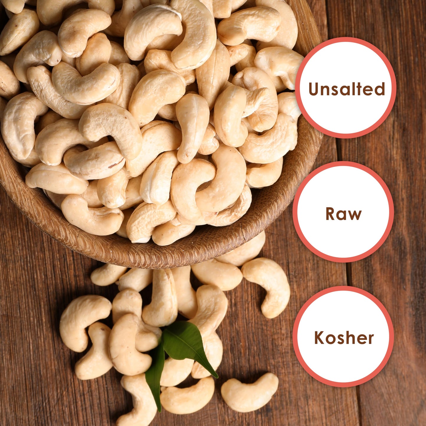 Raw Whole Cashews 5 Lbs Bulk Resealable Bag - Natural Unsalted Cashew Nuts - Vegan & Keto Friendly Snack for Cooking, Baking & Snacking by Jaybee's