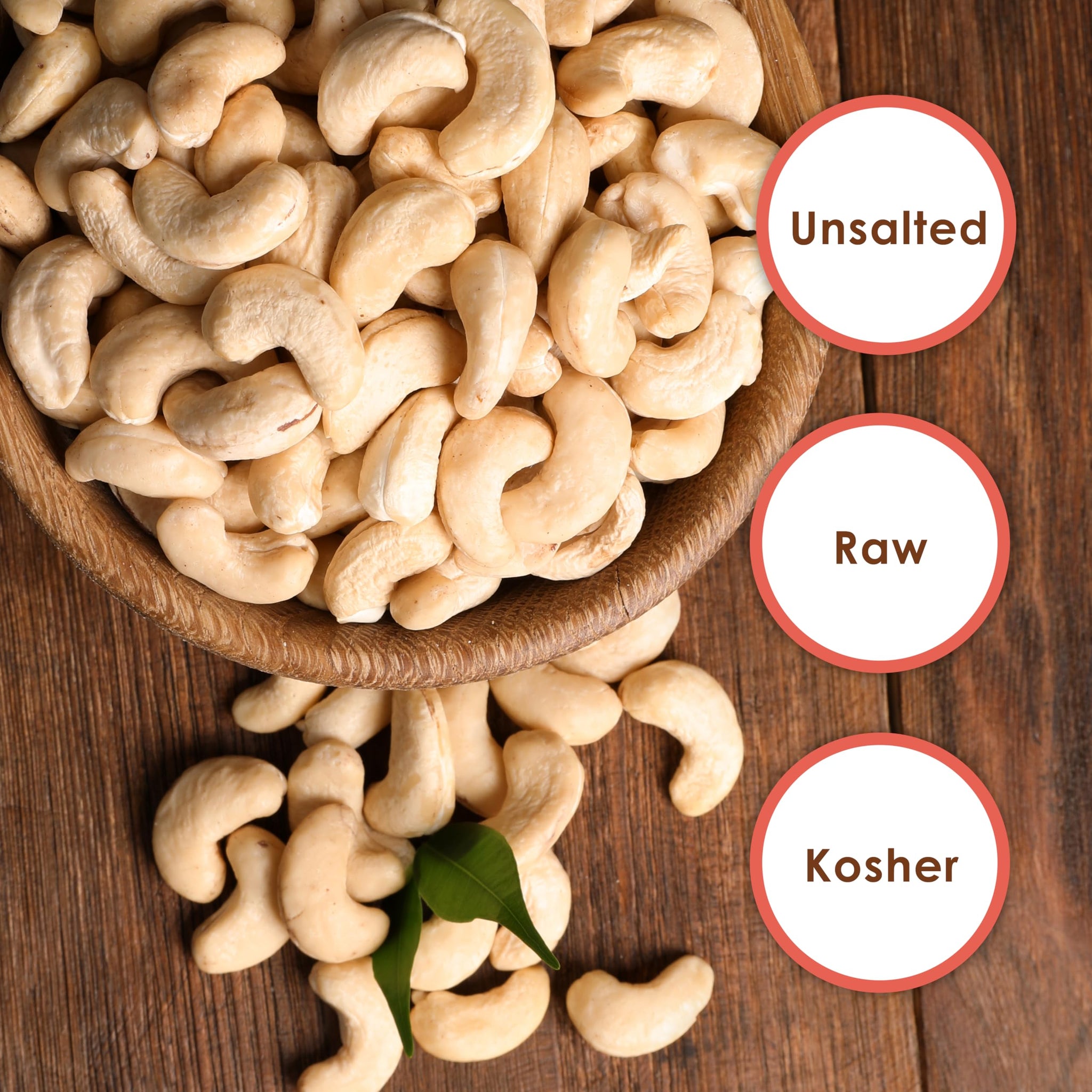 Raw Whole Cashews 5 Lbs Bulk Resealable Bag - Natural Unsalted Cashew Nuts - Vegan & Keto Friendly Snack for Cooking, Baking & Snacking by Jaybee's