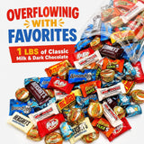 Bulk Chocolate Assortment Variety Pack - Chocolate Candy Variety Pack -1 lb Bag of Milk, Dark, Bars and more! Bulk Candy Mix for Treat Bags (1 LBS)