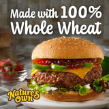 Nature's Own 100% Whole Wheat Hamburger Buns, Non-GMO Hamburger Buns, 28g Whole Grains per Bun, 8 Ct