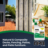 RMR Deck, Patio, & Fence Wash - Commercial-Grade Outdoor Stain Remover for Mold, Mildew, and Algae, 64 Ounce Bottle with Hose-End Adapter