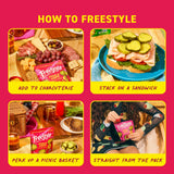 Freestyle Snacks Pickle Chip Snack Packs - Spicy Dill - All Natural, Fresh-Packed Deli-Style Pickles - Non-GMO, Kosher, Gluten-Free, Low Calorie