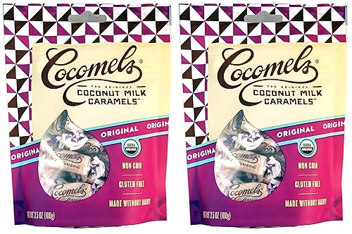 Cocomels Coconut Milk Caramels - Organic, Kosher, NON-GMO, Vegan - Made Without Dairy - Original 2 Pack
