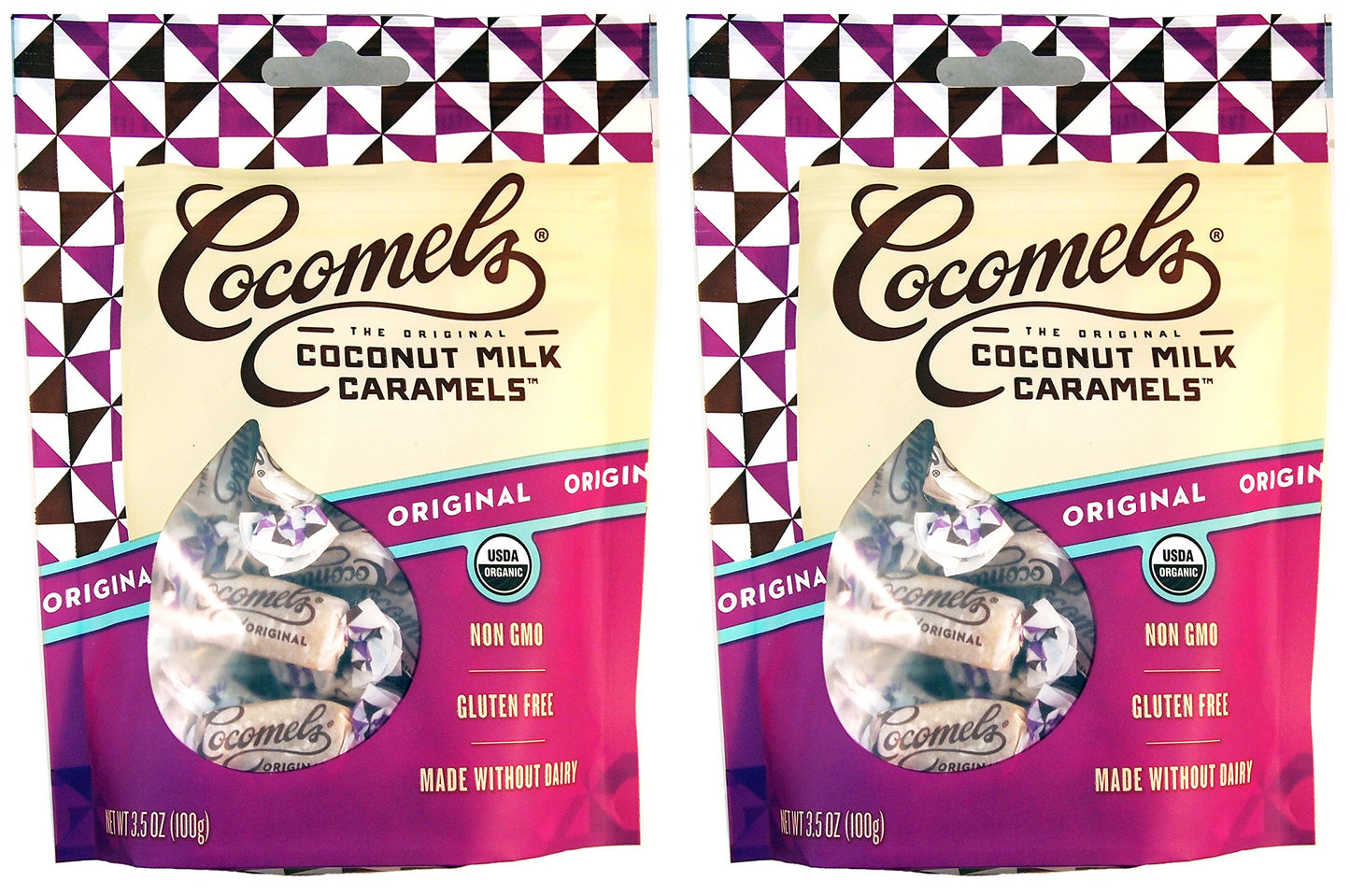 Cocomels Coconut Milk Caramels - Organic, Kosher, NON-GMO, Vegan - Made Without Dairy - Original 2 Pack