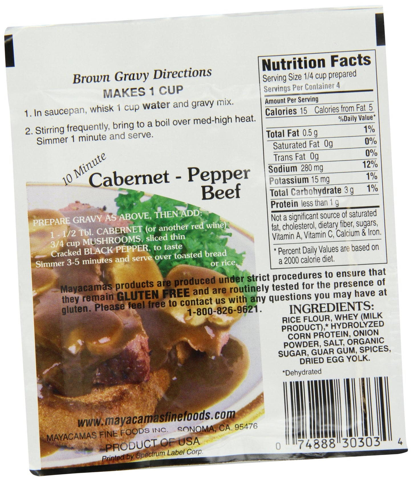 Mayacamas Brown Gravy Mix, 0.65-Ounce Units (Pack of 12)