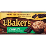Baker's German's Sweet Chocolate Baking Bar, 4 Ounce (Pack of 12)