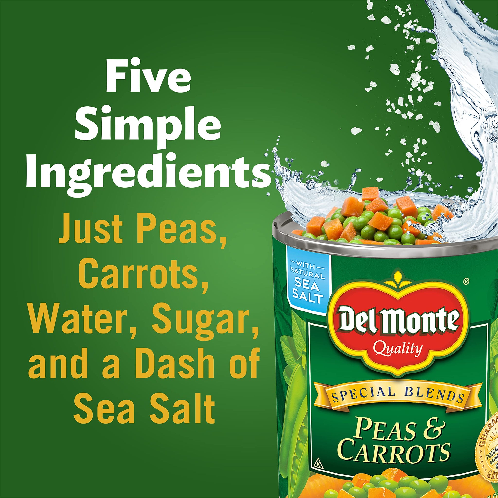 DEL MONTE SPECIAL BLENDS Peas & Carrots, Canned Vegetables, 14.5 oz Can