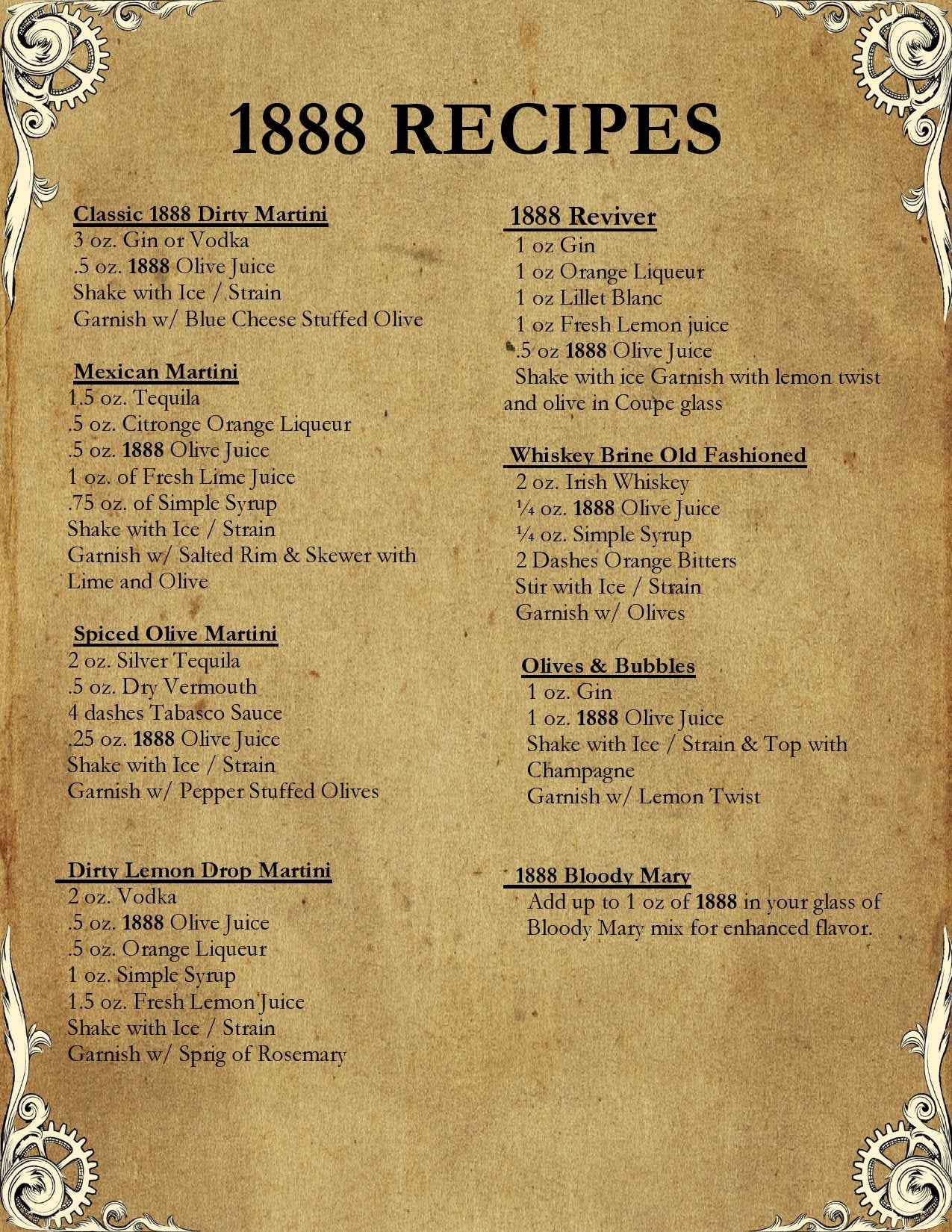 1888 Dirtiest Martini Mix