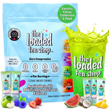 The Loaded Tea Shop Energy Drink Mix Sticks, Electric Citrus Collection 5 Pack, Sugar-Free, Zero Calories, 200mg Natural Caffeine, No Artificial