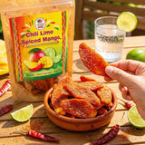 Chili Lime Dried Mango Slices, 1 lb. Bag, Sweet, Tangy, and Spicy, Authentic Mexican Style Dry Fruit, Fresh and Natural