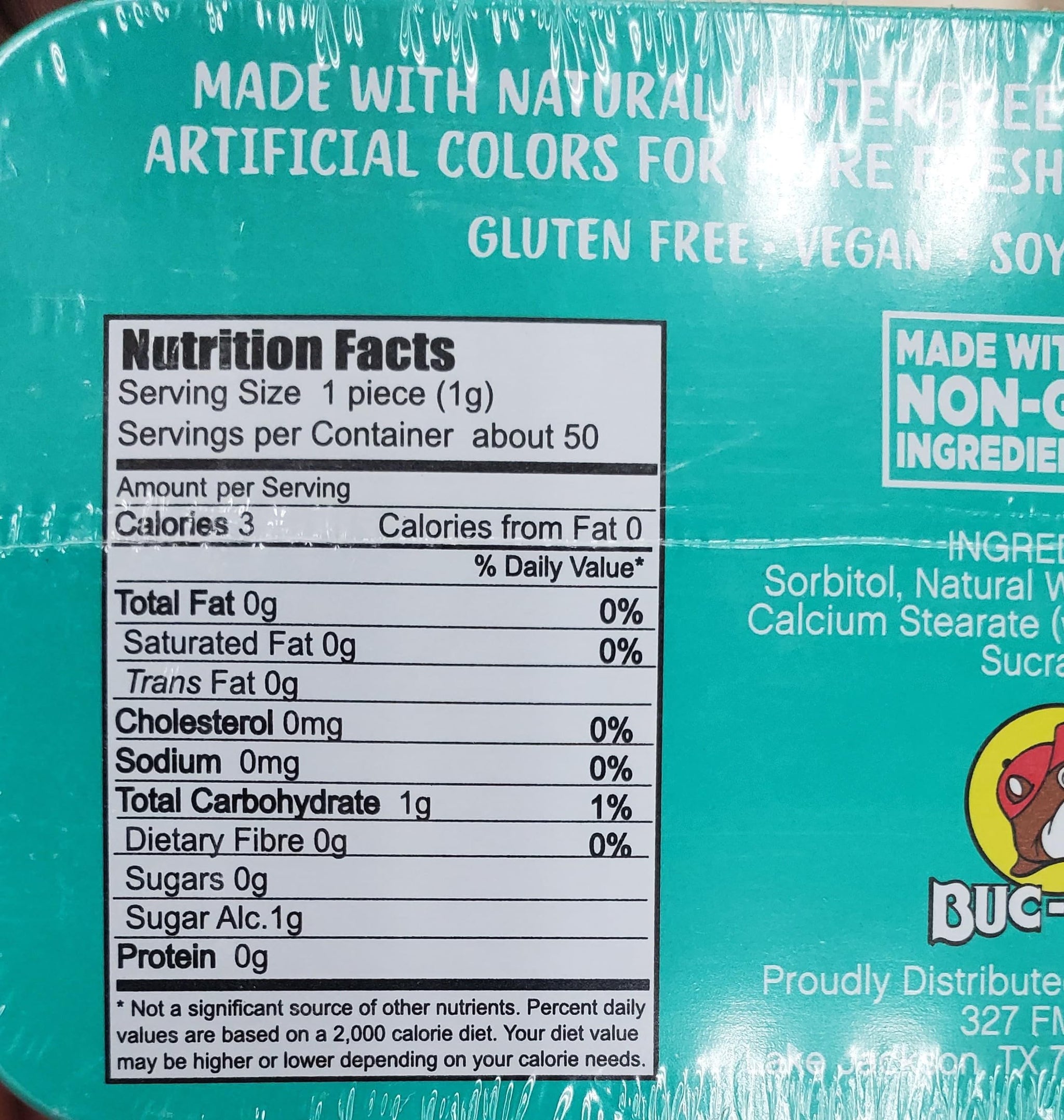 Buc-ee's 2025 Gluten Free & Sugar Free Mints - 50 mints Tin Can, Pack of 5 Non-GMO - Vegan - Soy Free - Natural Flavor (Wintergreen)