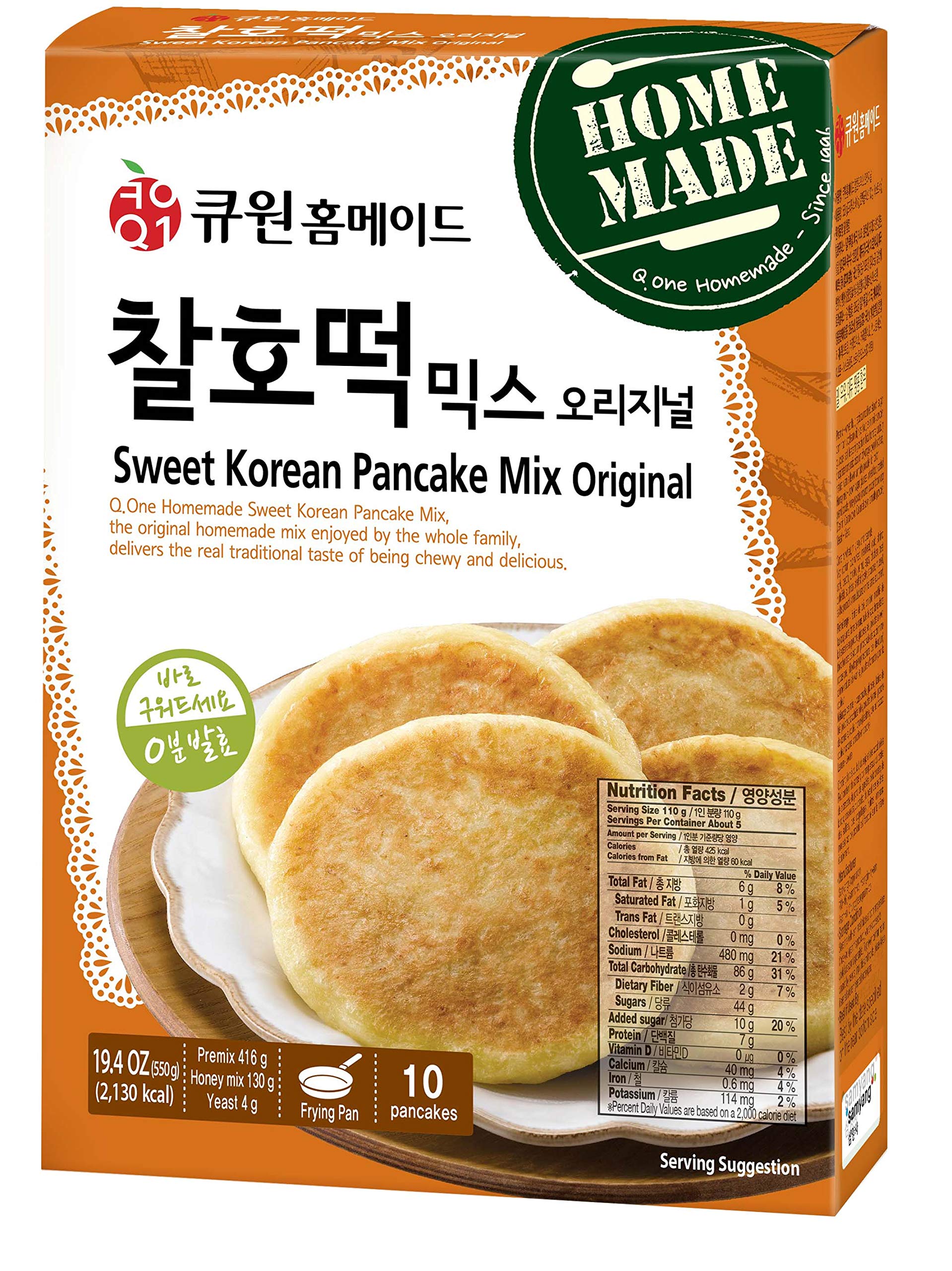 Q.one Sweet Korean Pancake Mix Original 2 Pack, ?? ???? ??? ?? ????