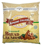 Supremo Italiano Seasoned Bread Crumbs 5 lb Resealable Bag