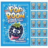 Pop Boom Popping Candy - Blue Raspberry Flavor | 16 packs