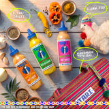 Tari Hot Sauce Llama Pack - Hot Sauce Variety Pack with Aji Rocoto, Aji Amarillo, Tropical Kick 11.8oz each - Comes with Gift Tote Bag & Llama Toy