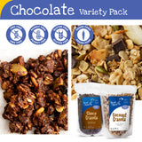 True North Granola - Chocolate Granola Variety Pack - Chocolate & Coconut Granola, All Natural, Non-GMO, 12 oz. (Pack of 2)
