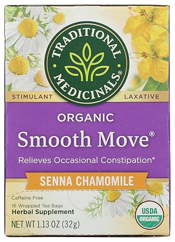 Traditional Medicinals Organic Smooth Move Chamomile Tea, 16 Tea Bags