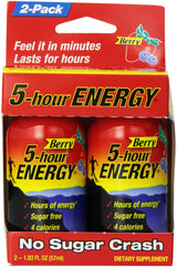 5-hour Energy, Berry Flavor, 2-ct, 1.93 fl oz