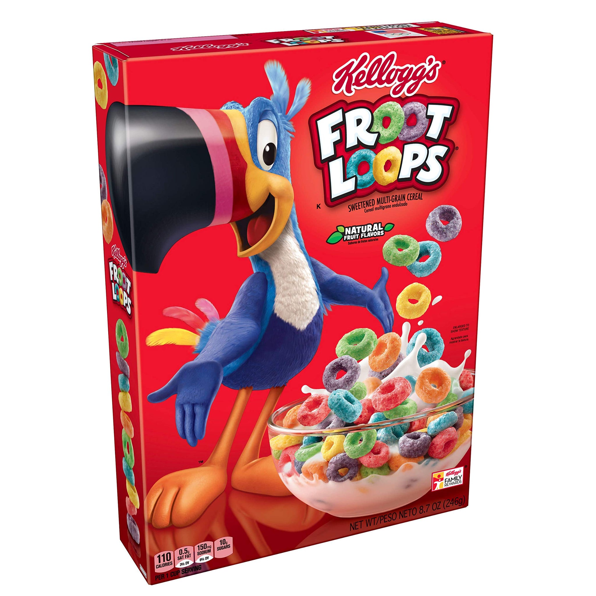 Kellogg’s Froot Loops, Breakfast Cereal, Original, Good Source of Fiber, 8.7 oz Box