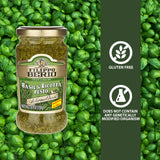 Filippo Berio Pesto, Basil & Ricotta, 6.7 Ounce Glass Jar, Gluten Free, Non-GMO