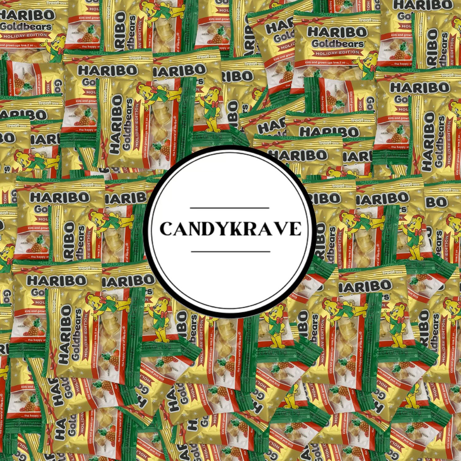 Gold Bears Gummi Candy - Limited Holiday Edition - 3 Christmas Flavors - Individually Wrapped Pouches - Delicious Mini Gummy Candy for Birthdays, New