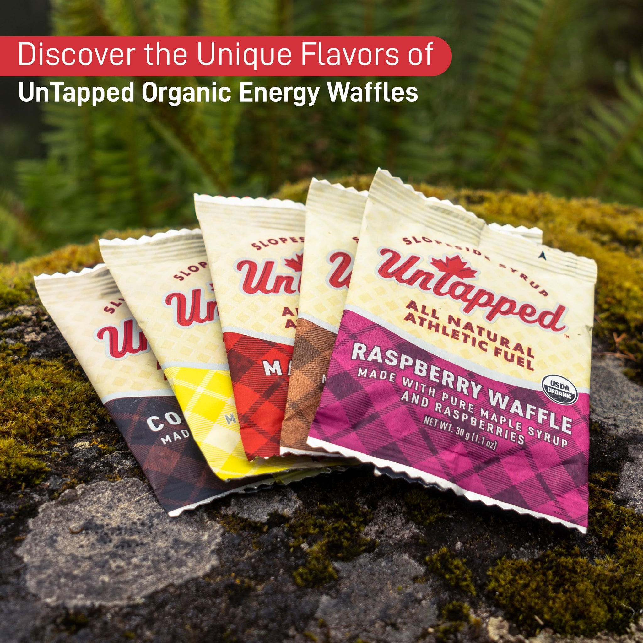 UnTapped Maple Organic Waffles 1.1 oz Each, Box of 16 - Endurance Sports Snacks Sweetened with Real Maple Syrup and Maple Sugar | Vegan & Real Food