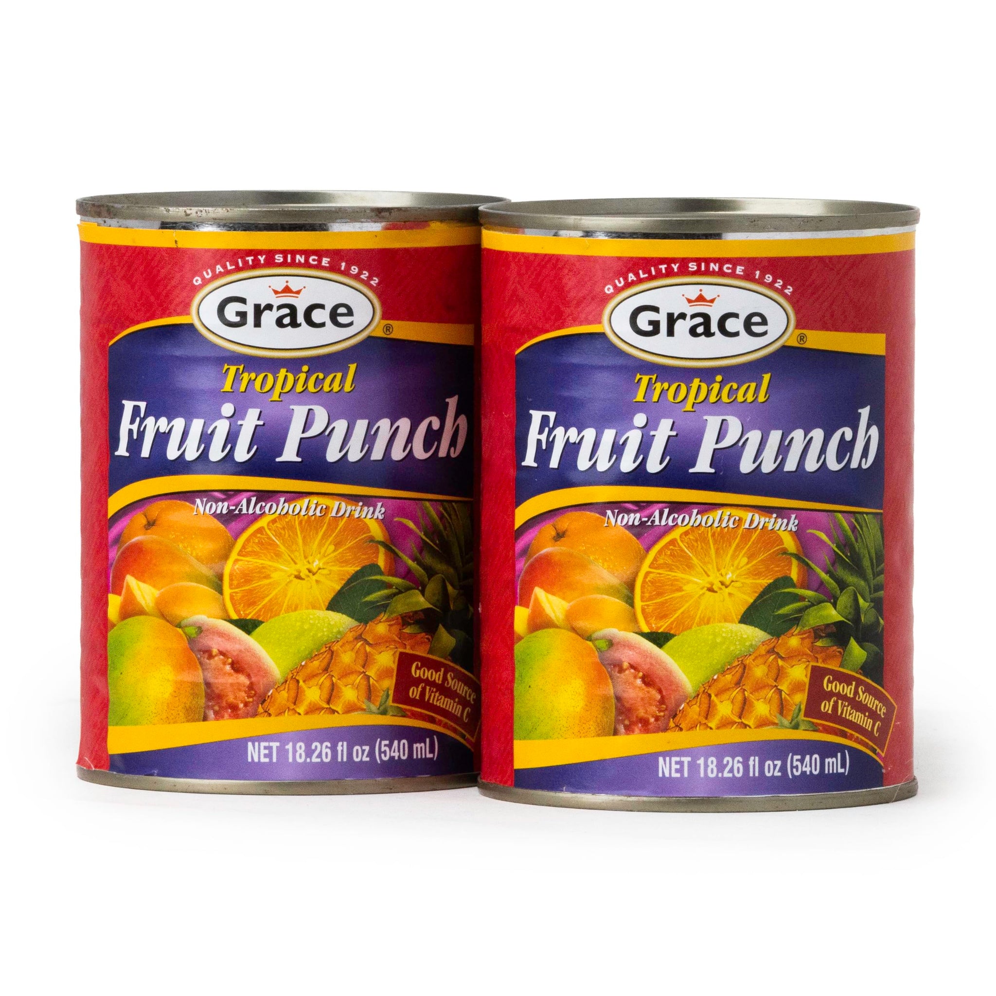 Grace Canned Tropical Fruit Punch, 18.26 oz. (540 ml) - 2 Pack