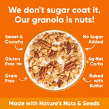 NuTrail Nut Granola, Peanut Butter, No Sugar Added, Gluten Free, Grain Free, Keto, Low Carb, Healthy Breakfast Cereal 8 oz. 1 Count