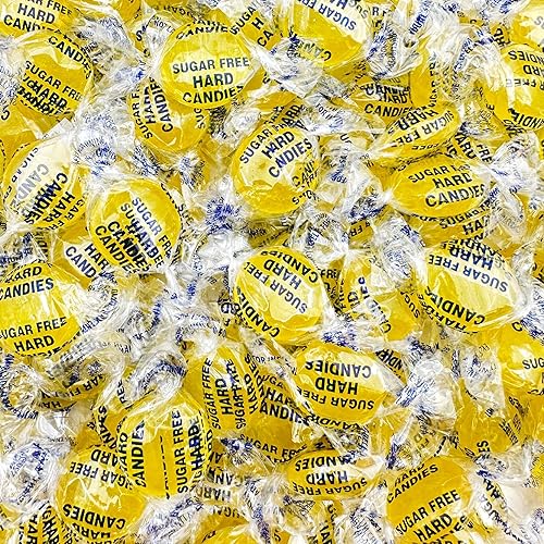 Sugar Free Lemon Drops | 1-Pound Pack | Sugar Free Hard Candy Individually Wrapped | Lemon Candy for Office Bowls, Snacking, and Sharing | Nostalgic
